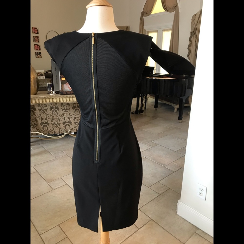 Black Halo Lace See Through Black Mesh SZ 2 NWT.